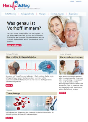 Schlaganfallprävention bei Vorhofflimmern / Die neue Patientenwebsite www.vorhofflimmern.de ist online