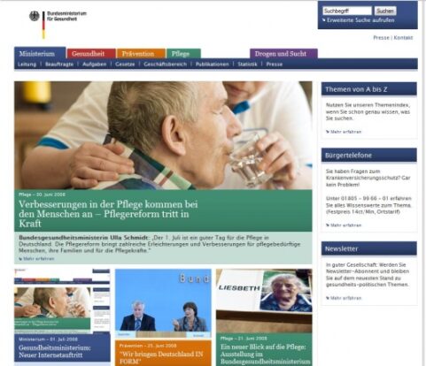 Bundesministerium für Gesundheit mit neuem Internetauftritt/ Erhöhte Nutzerfreundlichkeit und mehr Inhalte