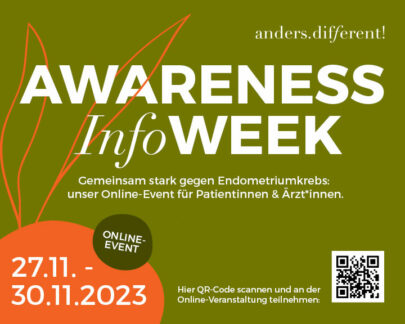 Diese Woche ist die “different! Awareness – Info Week”. Gemeinsam gegen Endometriumkrebs!