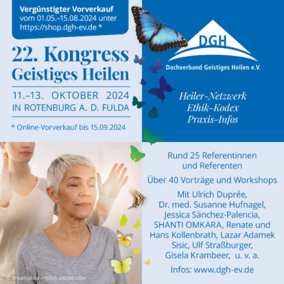 22. DGH-Kongress Geistiges Heilen vom 11. – 13. Oktober 2024