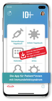 Die aktuelle Version der ID+ App bringt das digitale Immundefekt-Tagebuch auf den neuesten technischen Stand